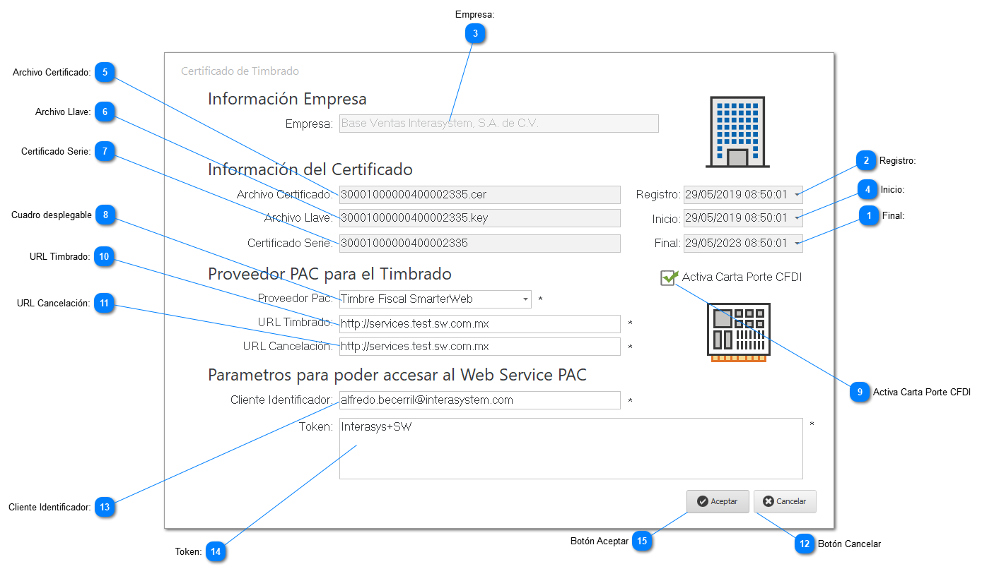 Certificado de Timbrado