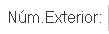 11. Núm. Exterior: