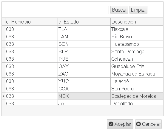 2. Catalogo auxiliar con los resultados
